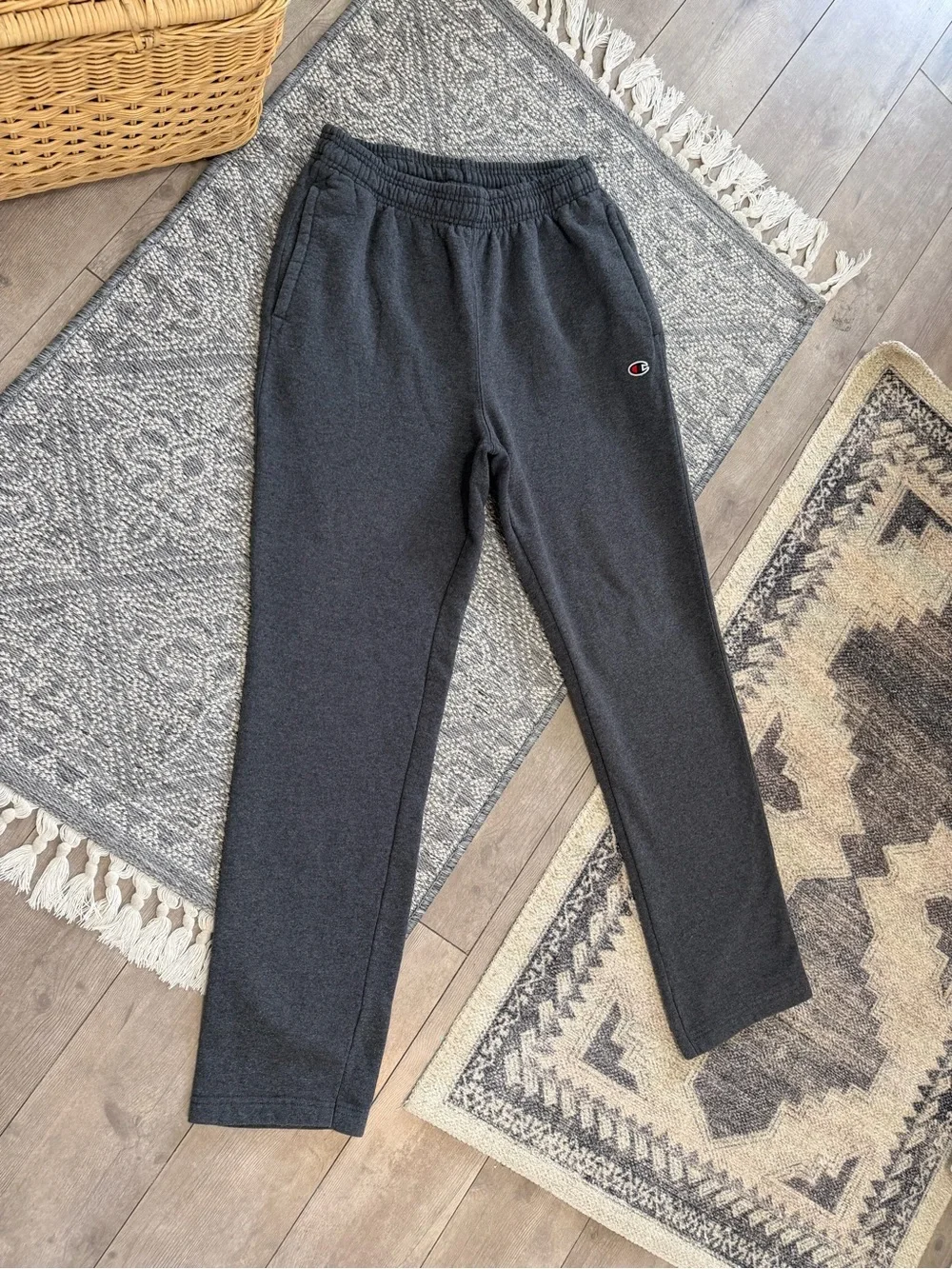 Champion Men's Dark Charcoal Heather Jogger Sweatpants Size Medium